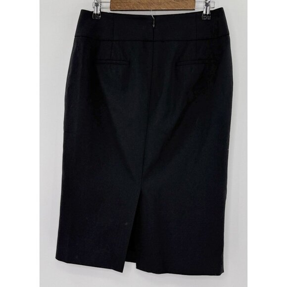 J.Crew Super 120's Pencil Skirt Black 100% Wool Pencil Skirt 8 Office See Pics - Picture 2 of 12